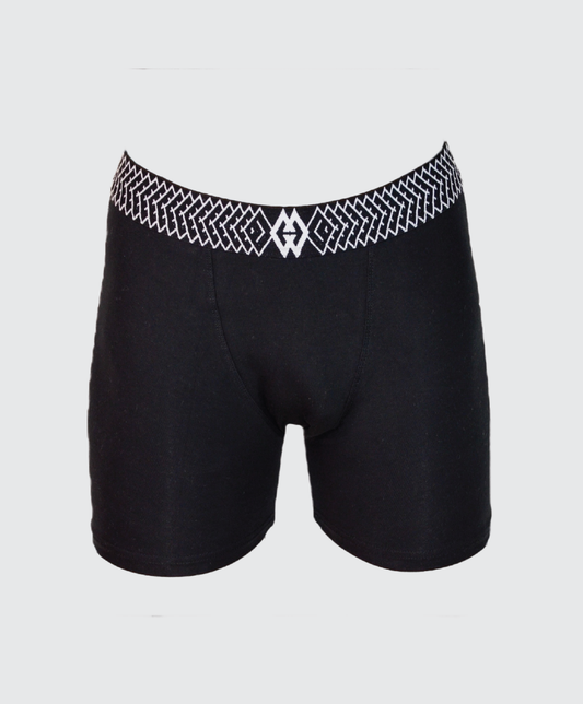Sleek black men's briefs featuring a comfortable fit, with the Corbin logo wrapped around the waistband for a bold, branded touch.