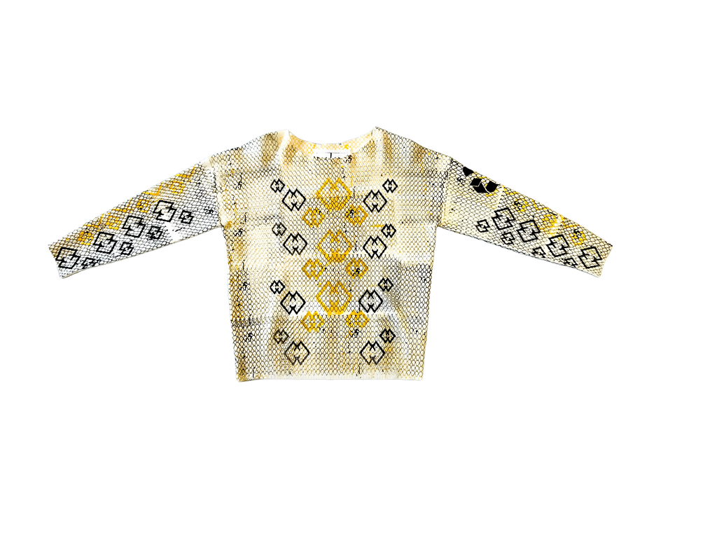 YELLOW COBRA PRINT SWEATER