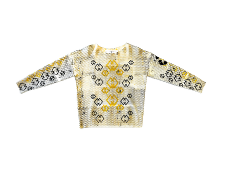 YELLOW COBRA PRINT SWEATER