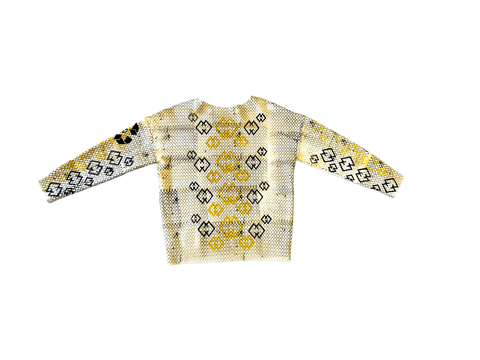 YELLOW COBRA PRINT SWEATER