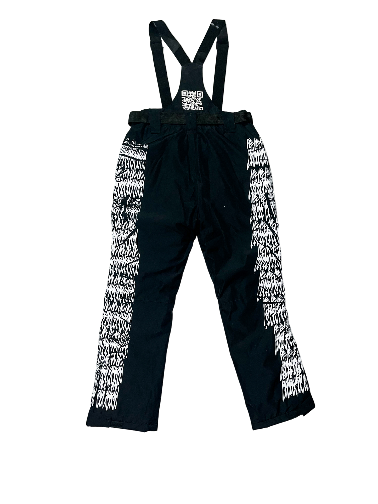 FEATHER PRINT PUFFER OVERALLS