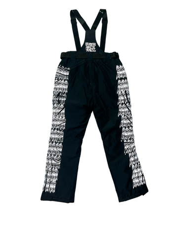 FEATHER PRINT PUFFER OVERALLS